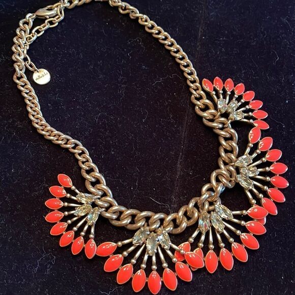 Stella and Dot enamel and rhinestone necklace. - Picture 4 of 6